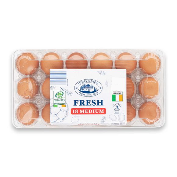 Irish Medium Fresh Eggs 18 Pack Healy's Eggs